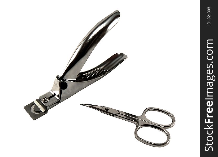 Nail scissors for leg (left) and hand (right) nail