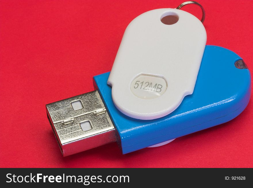 Memory stick on red