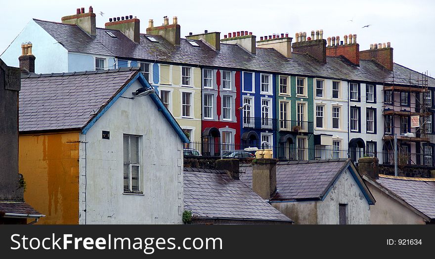 Caernarfon, Wales row houses. Caernarfon, Wales row houses