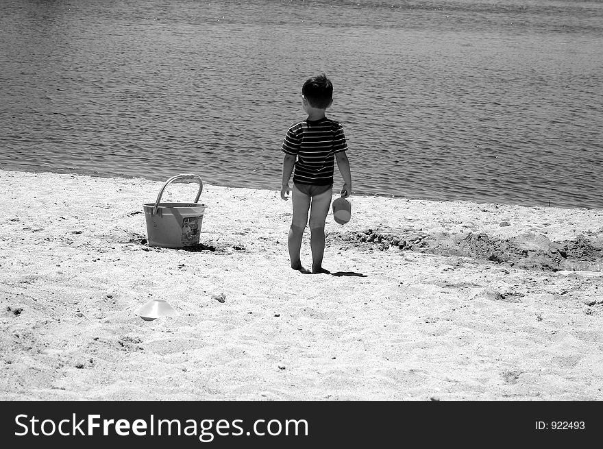Little Boy On Beach