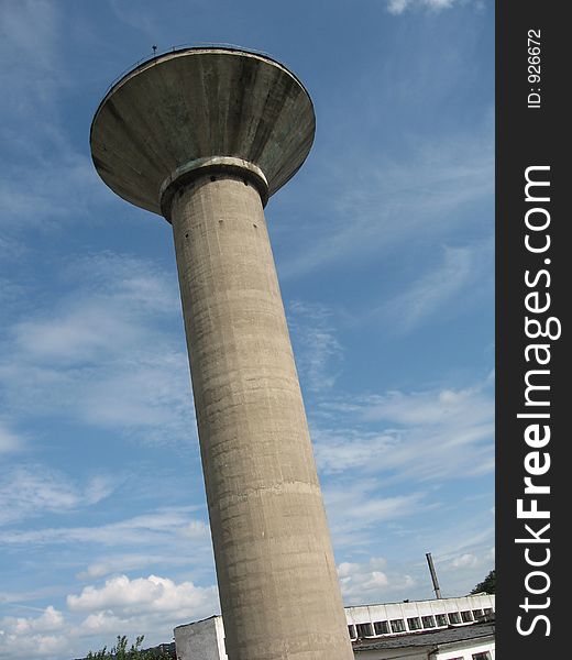 Industrial water tower