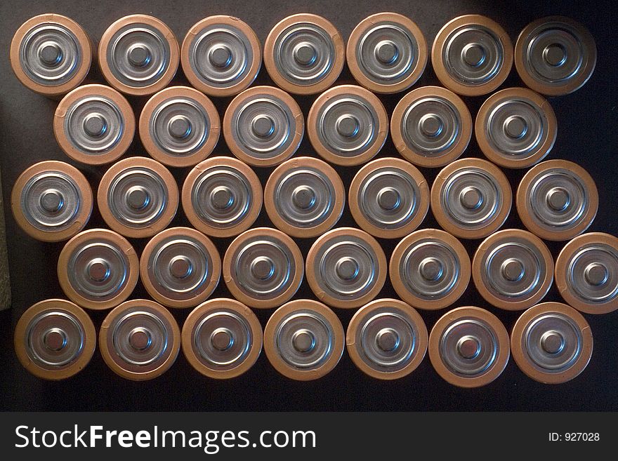 Group of A size batteries