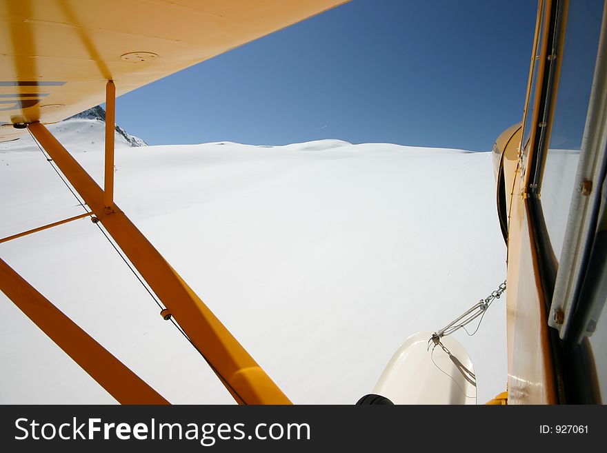 Flying Over A Glacier