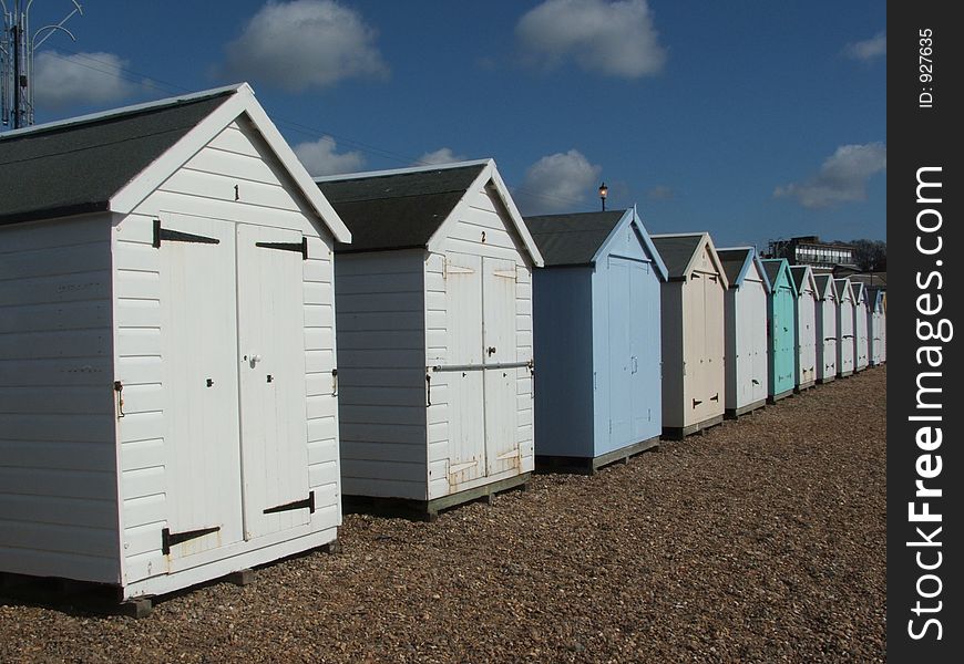 Picture of Beach Huts, Felixstowe, Suffolk, UK