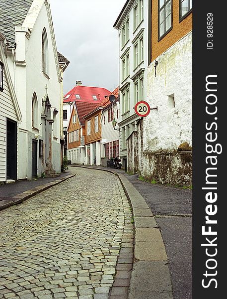 Old center of city Bergen. Old center of city Bergen