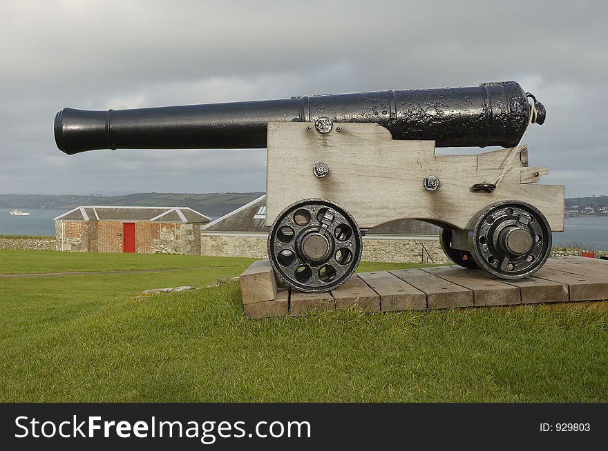 Cannon in Castle of Falmouth, Cornwall, United Kingdom