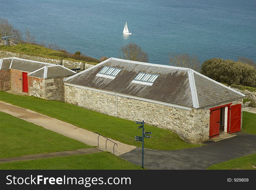 Docks of the castle of Falmouth, Cornwall, United Kingdom