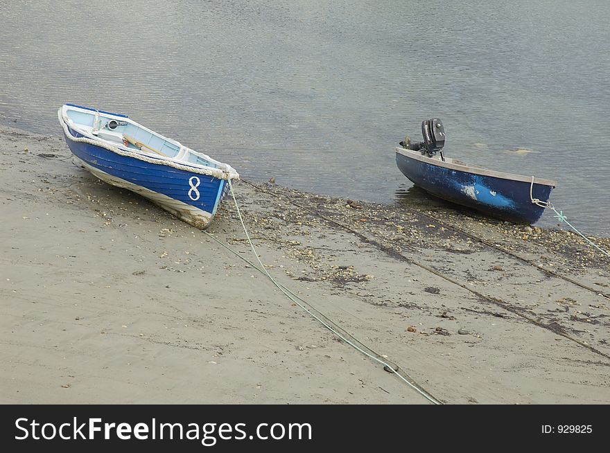 Two boats in the harbour of St Mawes, Cornwall, United kingdom