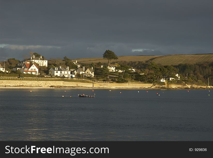 St Mawes at sunset, Cornwall, United kingdom. St Mawes at sunset, Cornwall, United kingdom