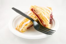 Cherry Danish With Fork Royalty Free Stock Photo Cherry Danish With Fork Royalty Free Stock Photo