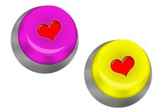 Buttons With A Heart Stock Photos