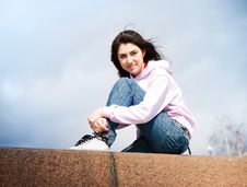 Teenage Girl Outdoor Royalty Free Stock Images