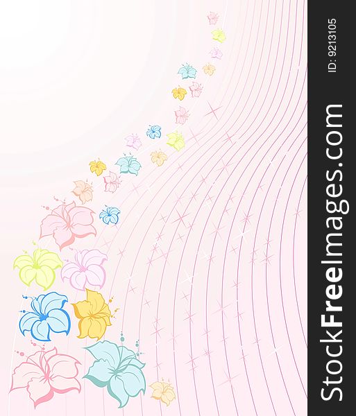 Abstract floral background against for design