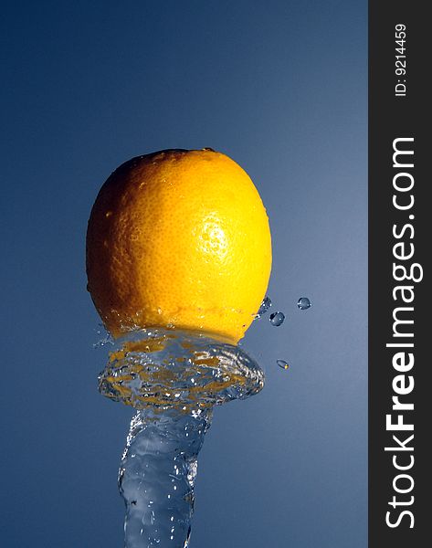 Lemon In Water Stream