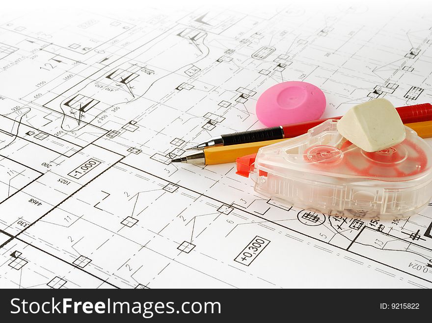 A set of architectural construction document, engineering background. A set of architectural construction document, engineering background
