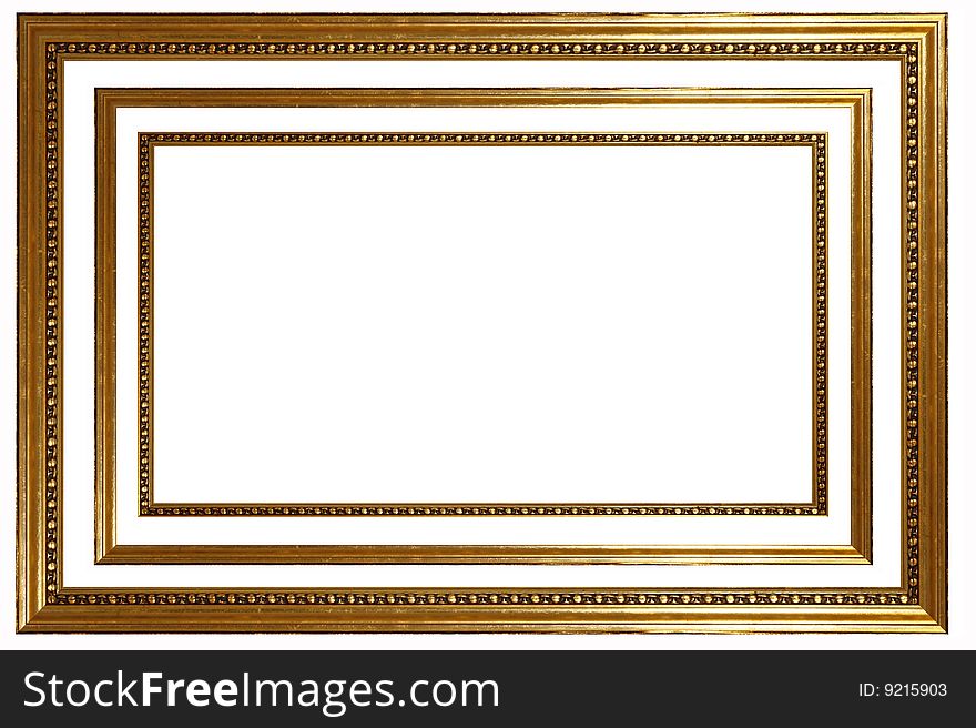frame with gold effect in retro style. frame with gold effect in retro style