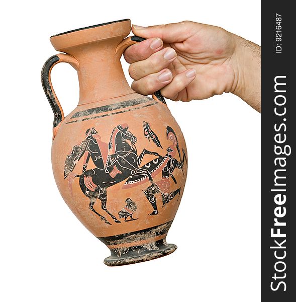 Greek vase in hand