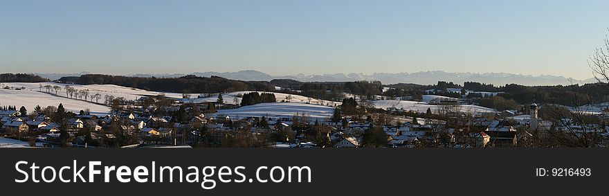 Panoramic view from the holy hill andechs