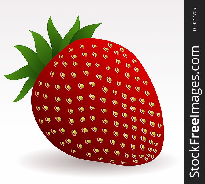 Vector illustration of a strawberry