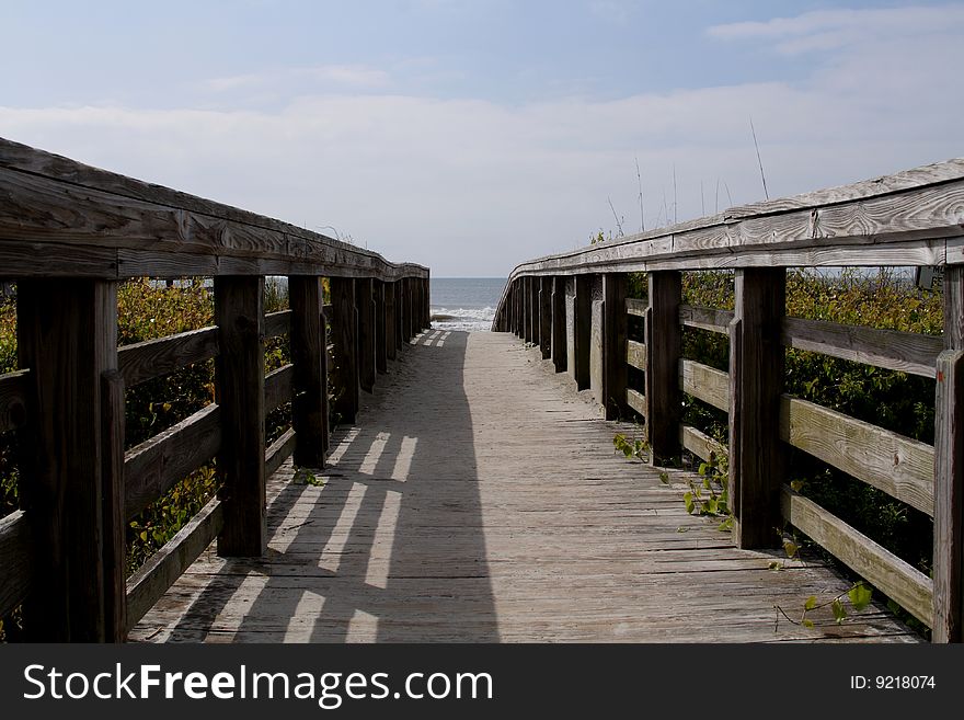 Pier to the beach walkway