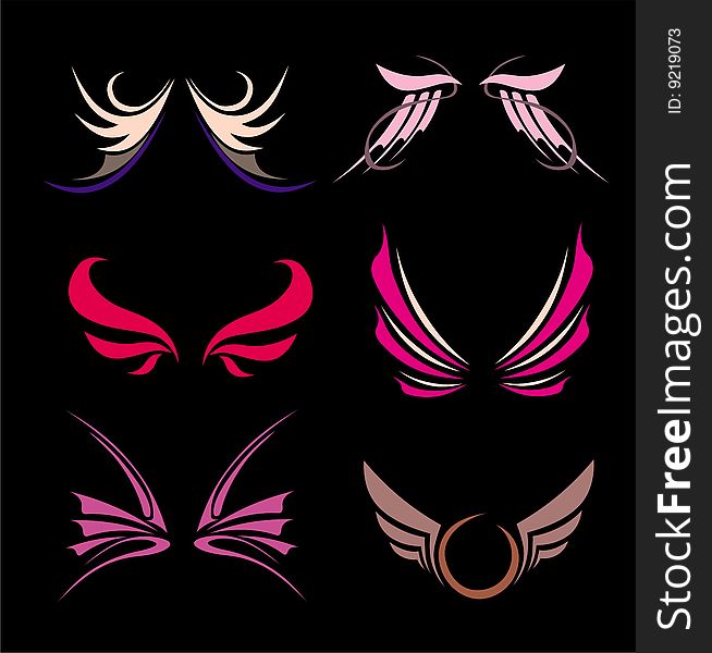 Abstract Wings Design. Vector Illustration.