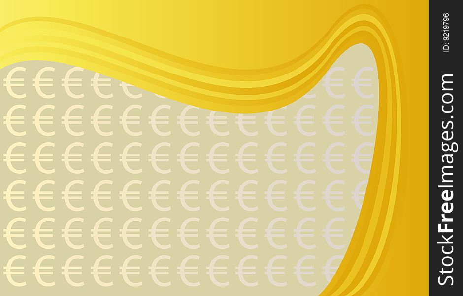 Yellow Background With Euro Sign