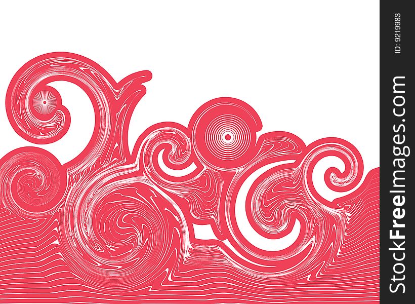 Abstract swirling pink line waves. Abstract swirling pink line waves