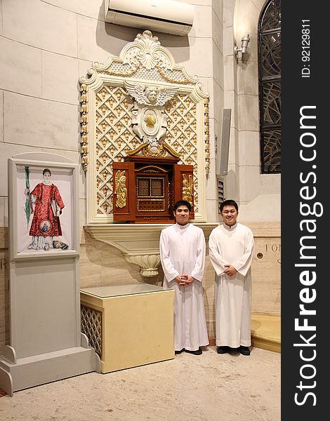 Exposition of the icon &#x22;Saint Cesario deacon and martyr&#x22; Manila Metropolitan Cathedral - Baptistery St. John the Baptist. In the picture is Fr. Reginald Malicdem rector of the Manila Cathedral, and Fr. Kali Llamado vice rector. Exposition of the icon &#x22;Saint Cesario deacon and martyr&#x22; Manila Metropolitan Cathedral - Baptistery St. John the Baptist. In the picture is Fr. Reginald Malicdem rector of the Manila Cathedral, and Fr. Kali Llamado vice rector