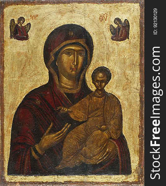 unknown / tuntematon / ökänd: Theotokos Hodegetria, Bysantic icon / Jumalanäiti Hodigitria, bysanttilainen ikoni / Gudsmodern