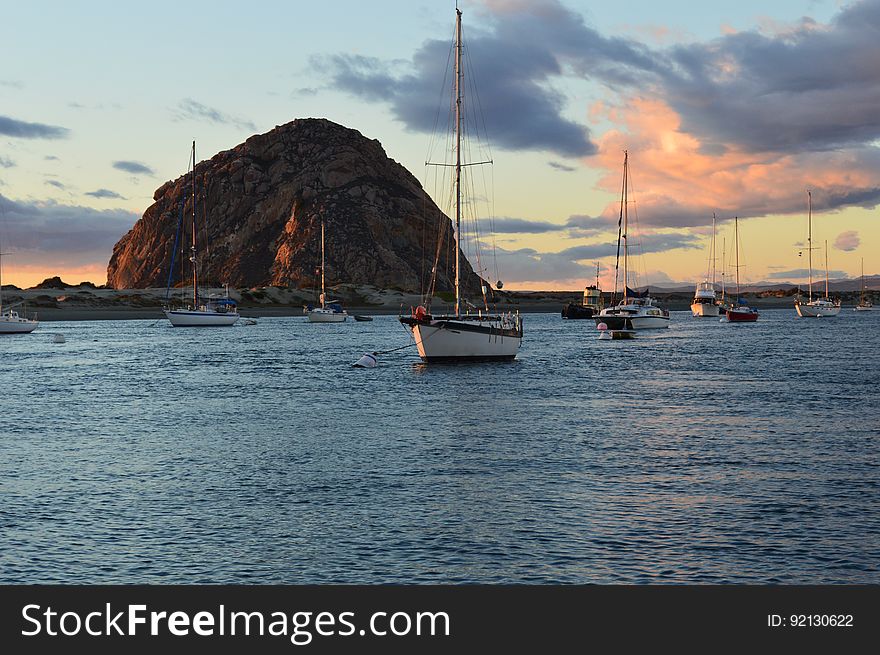 Enjoying a boat tour on a breezy winter evening. Enjoying a boat tour on a breezy winter evening