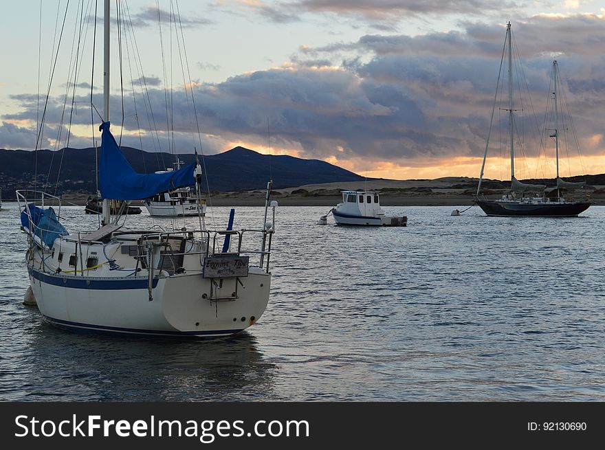 Enjoying a boat tour on a breezy winter evening. Enjoying a boat tour on a breezy winter evening