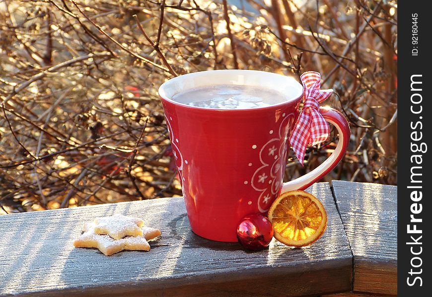 Cup Of Cocoa And Biscuits