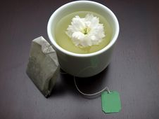 Refreshing Floral Tea With A Teabag On A Side Royalty Free Stock Photo Refreshing Floral Tea With A Teabag On A Side Royalty Free Stock Photo