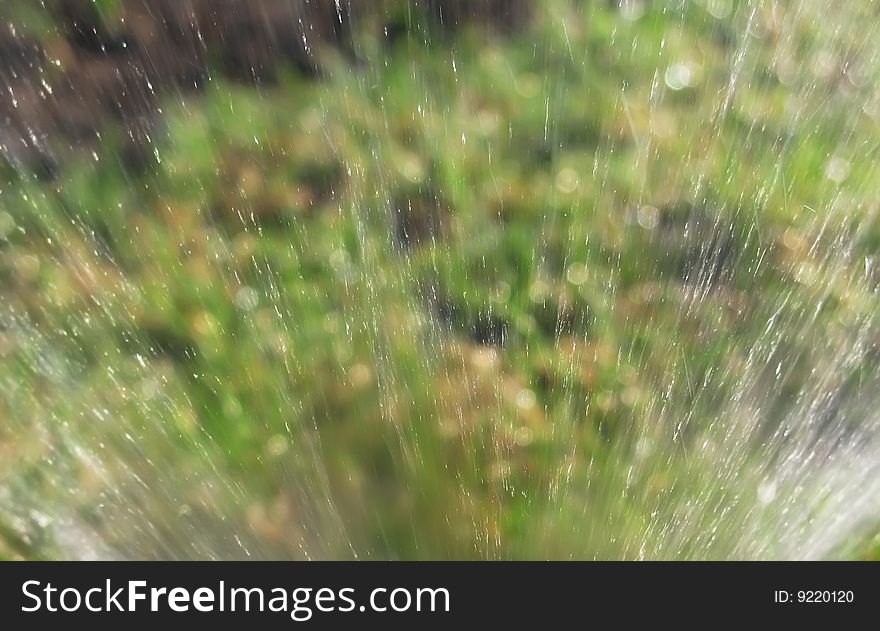 Close-up of a lawn sprinkler