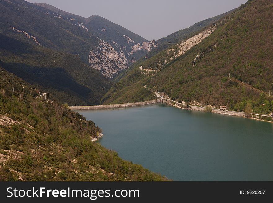 A barrage of Fianstra on the marche region, italy