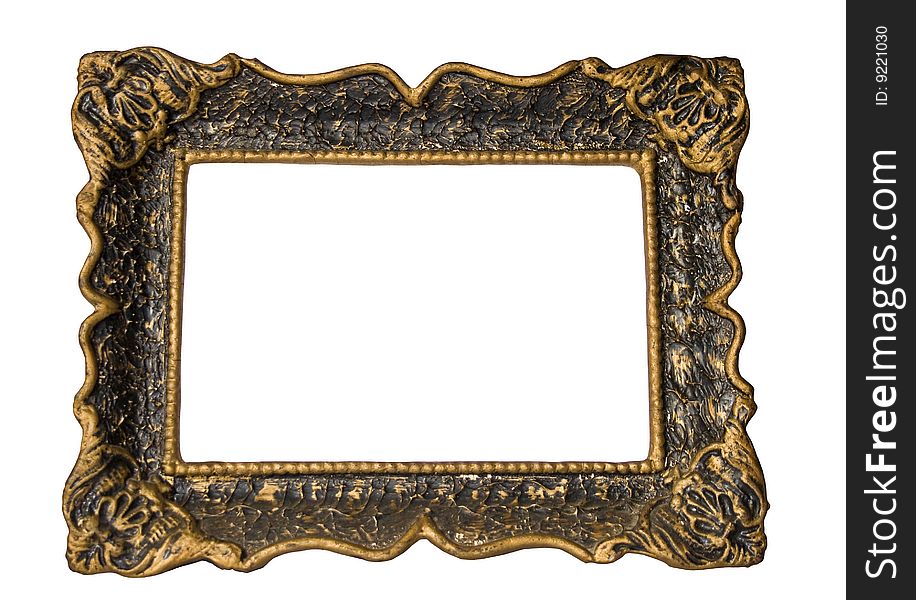 Gold Frame With Clipping Path