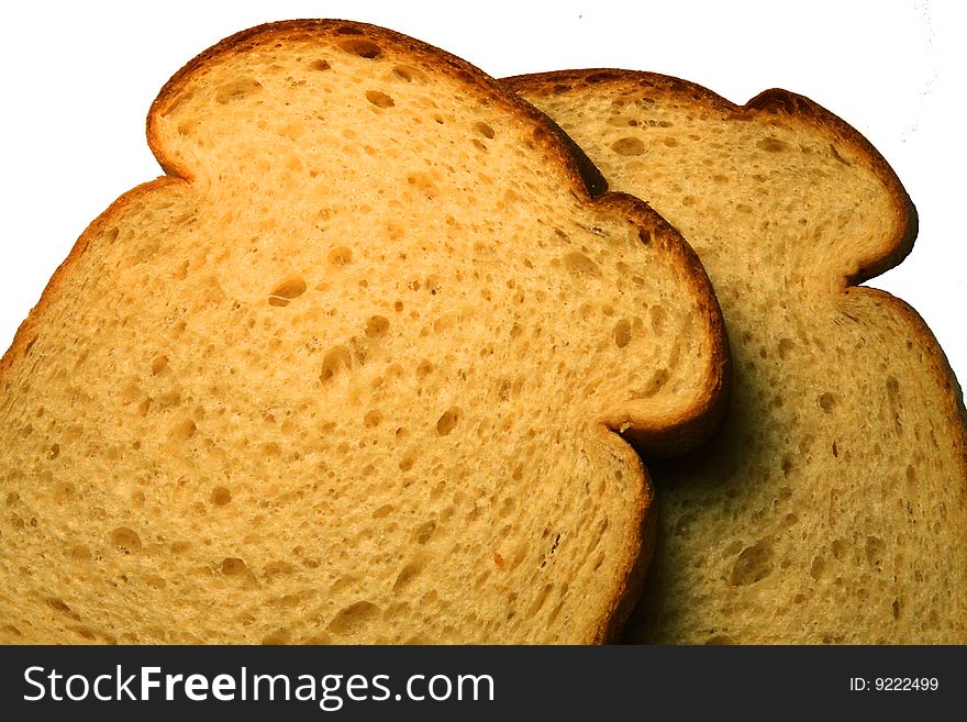 Two pieces of whole wheat bread