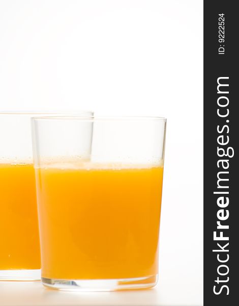 A delicious freshness orange juice isolated