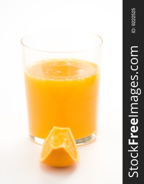 A delicious freshness orange juice isolated