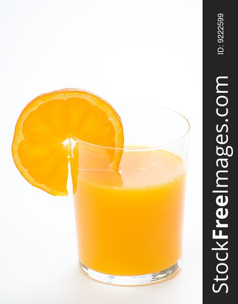 A delicious freshness orange juice isolated