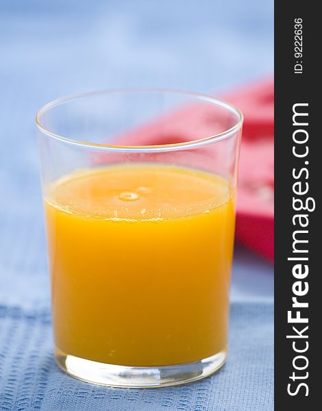 A delicious freshness orange juice isolated