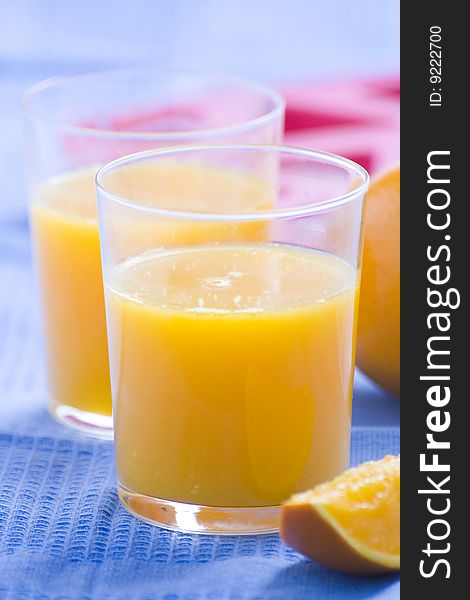 A delicious freshness orange juice