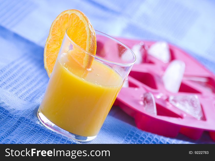 A delicious freshness orange juice isolated