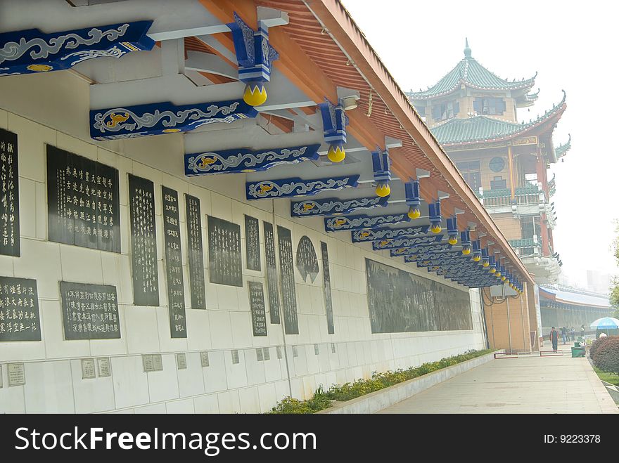 The corridor in china garden