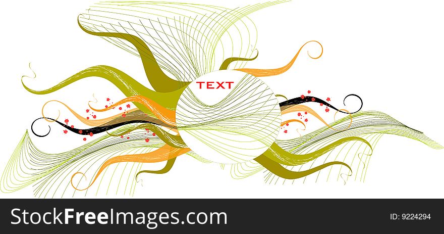 Abstract illustration on the white background for the creative design. Abstract illustration on the white background for the creative design