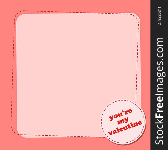 Vector illustration of Valentine's Day background with a blank spase for your text.