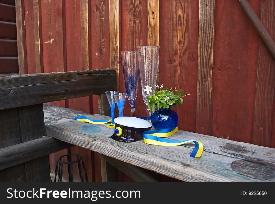 Photo of traditional swedish graduating decoration. Photo of traditional swedish graduating decoration