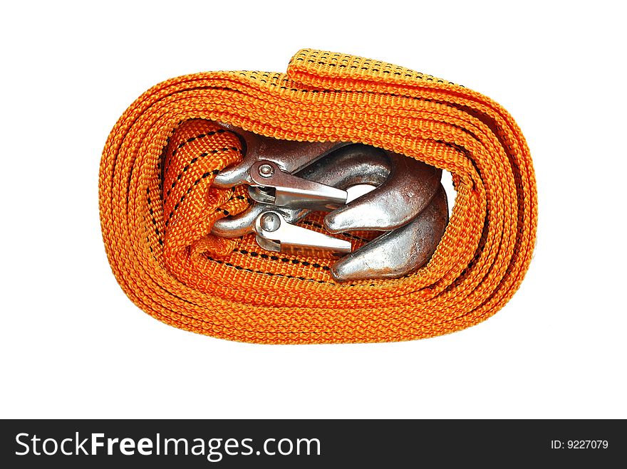 Towing-rope isolated over white background