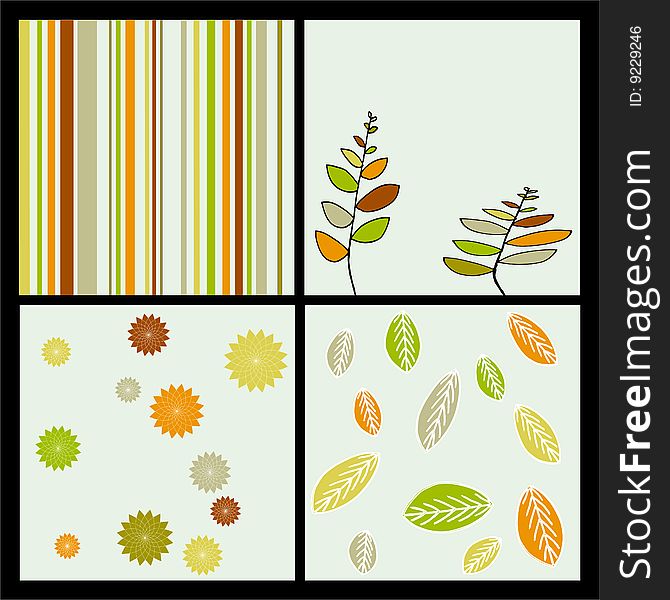 Floral Colour Scheme Wallpaper