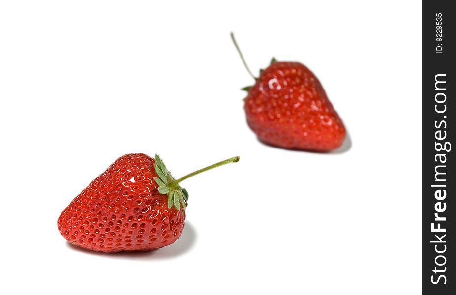 Isolated fresh strawberry on white. Isolated fresh strawberry on white